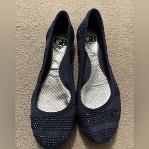 Gianni Bini Navy Embellished Flats